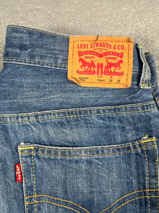 Levi's 502 Regular Taper Blue Denim Jeans W28 L28