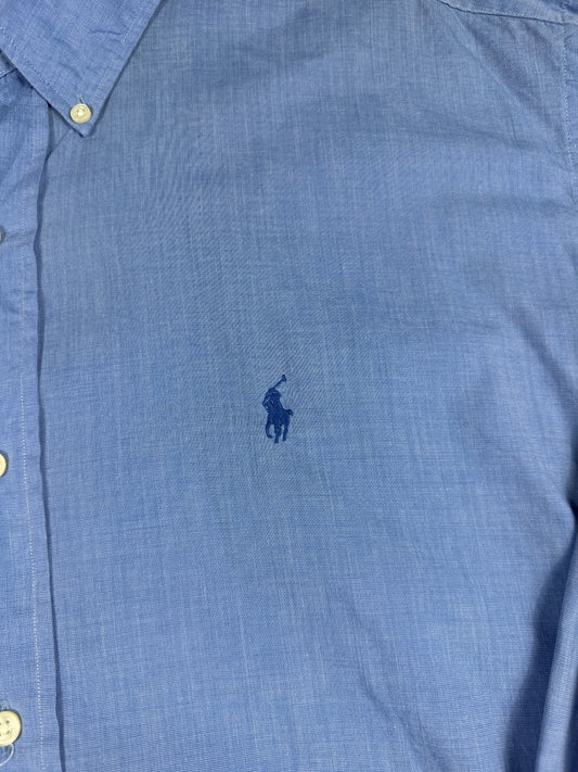 Ralph Lauren Blake Cotton Blue Button-Down Shirt Size L