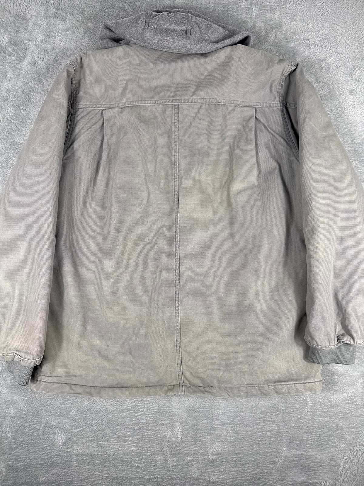 Retro Vintage Dickies Men's Hooded Jacket in Grey, Size XL
