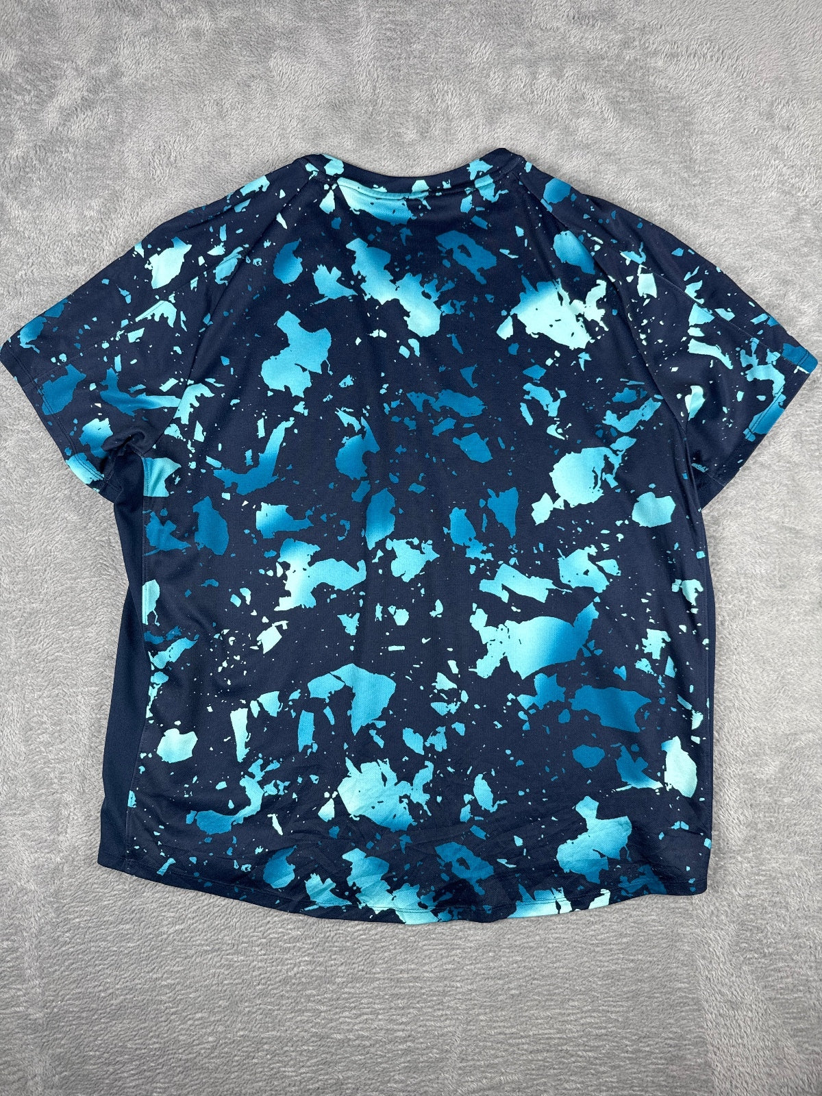 Nike Dri-FIT Blue Black Abstract Pattern Athletic T-Shirt