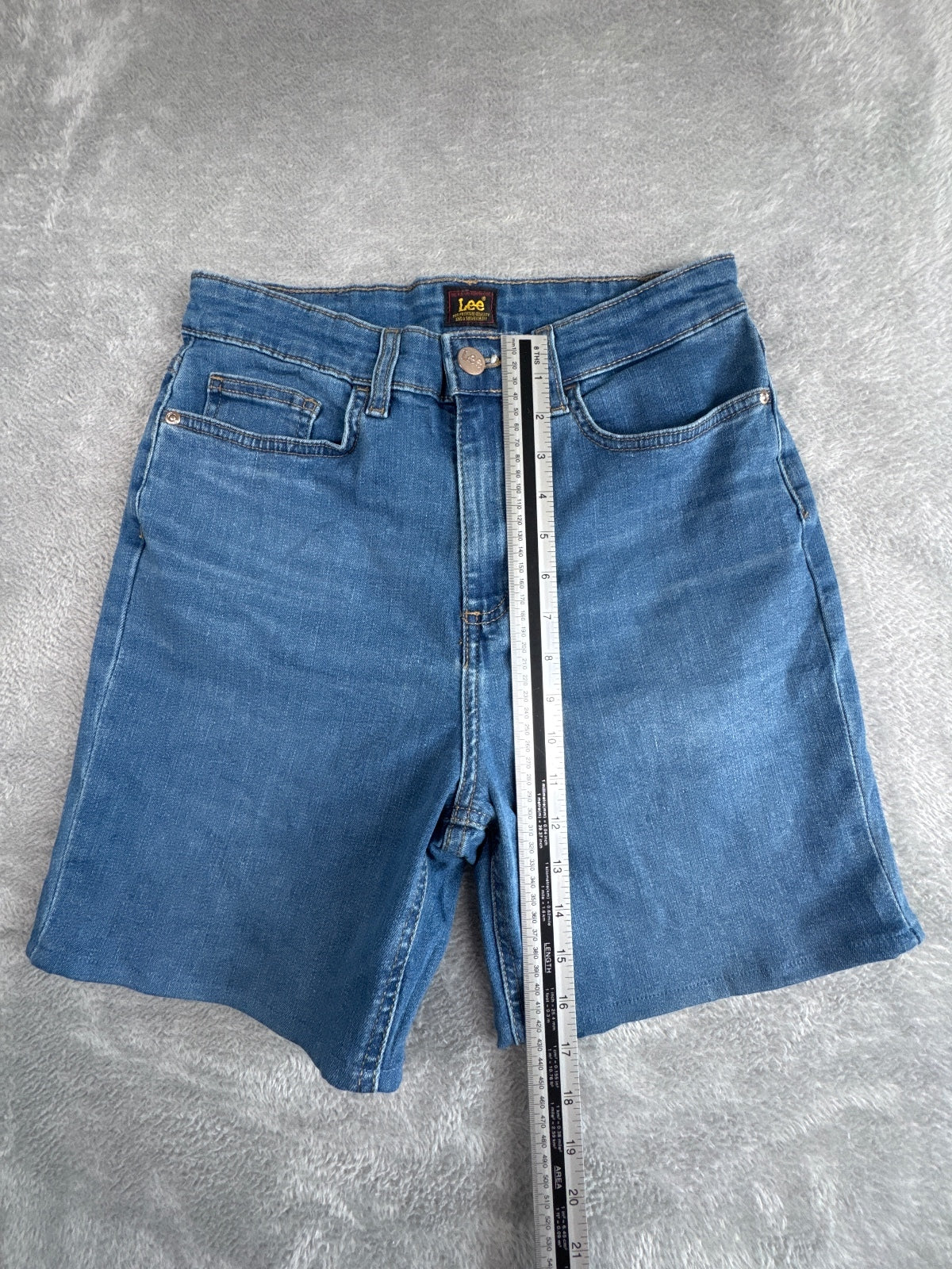 Lee Heritage Denim Shorts in Classic Blue W28