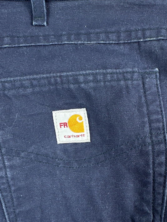 Carhartt FR Loose Fit Work Pants Navy Blue W40 L32
