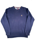 Tommy Hilfiger Navy Blue Cotton Crew Neck Sweater Size XL