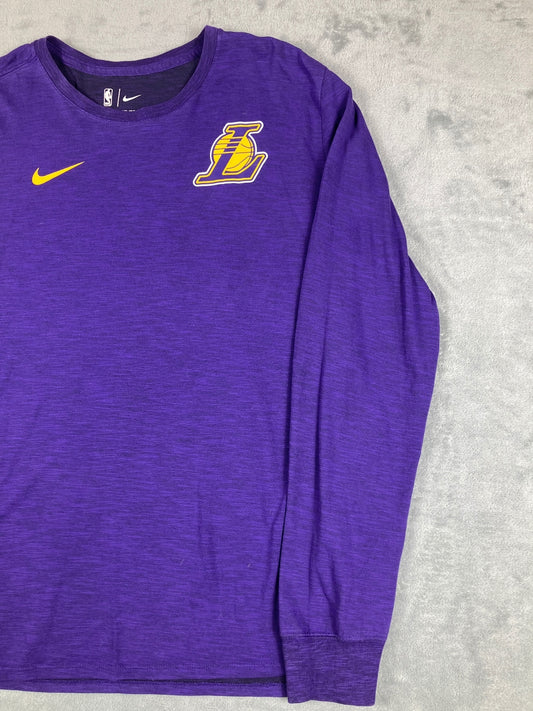 Nike NBA LA Lakers Purple Long Sleeve T-shirt Size L