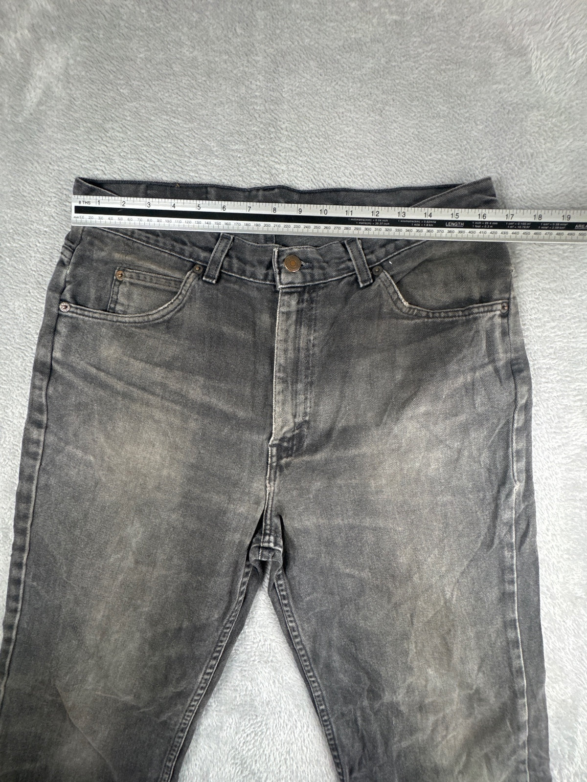 Orange Tab Levi's Black Denim Jeans with Classic Fit W33