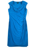 Lauren Ralph Lauren Blue Ruched Sheath Dress Size 12
