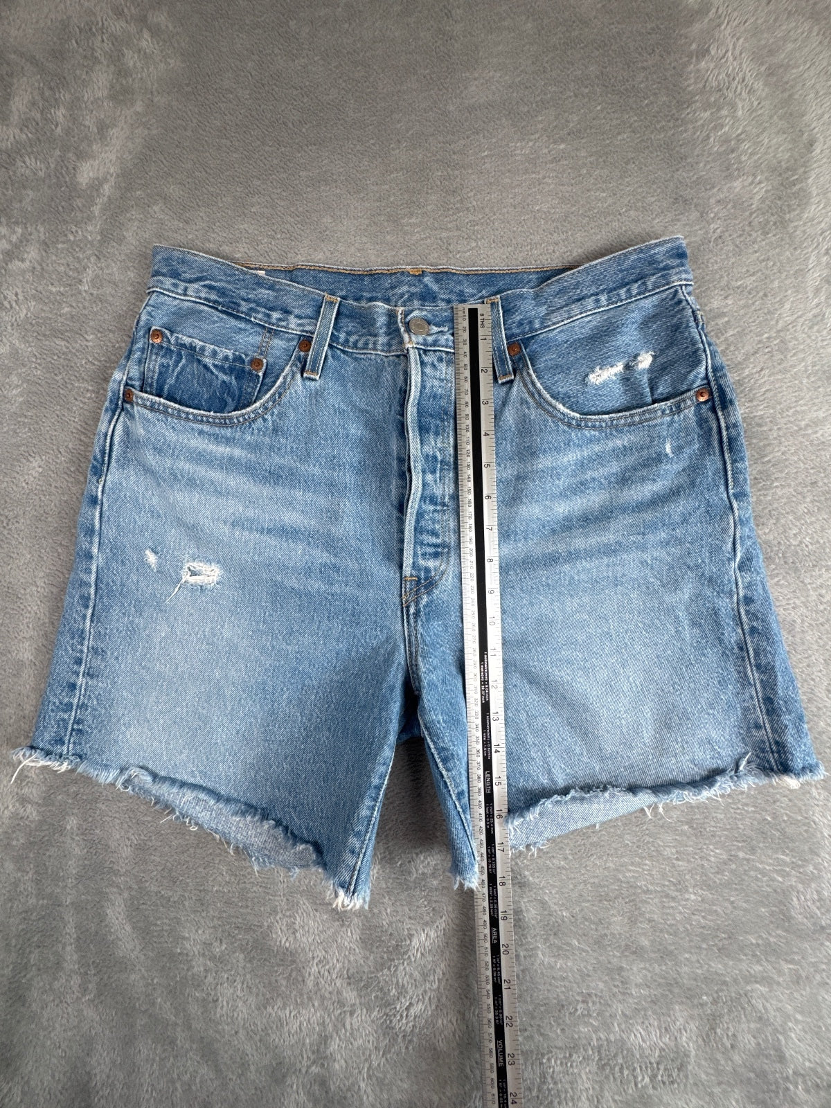 Levi's Premium Capital E 501 Light Blue Denim Shorts W32