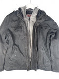 Levi's Black Casual Jacket with Grey Hooded Inner Layer - L