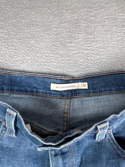 Levi's Mid Length Denim Shorts Size 28