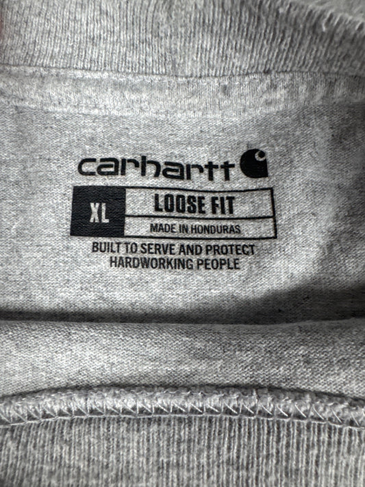 Carhartt Loose Fit Grey Long Sleeve T-Shirt Size XL