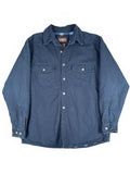 Levi's Navy Blue Cotton Button-Up Shirt Jacket with Fleece L
