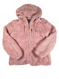 Reebok Pink Sherpa Fleece Hoodie Jacket Size L