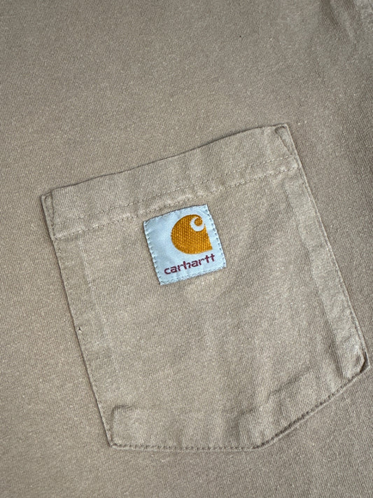 Carhartt Original Fit Sand Pocket T-Shirt Size Large