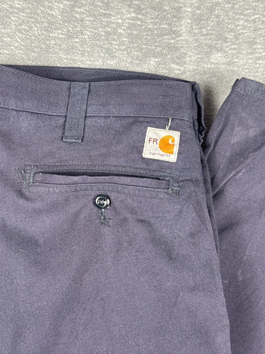 Carhartt FR Cargo Pants Navy Blue Size 38x32 Flame Resistant