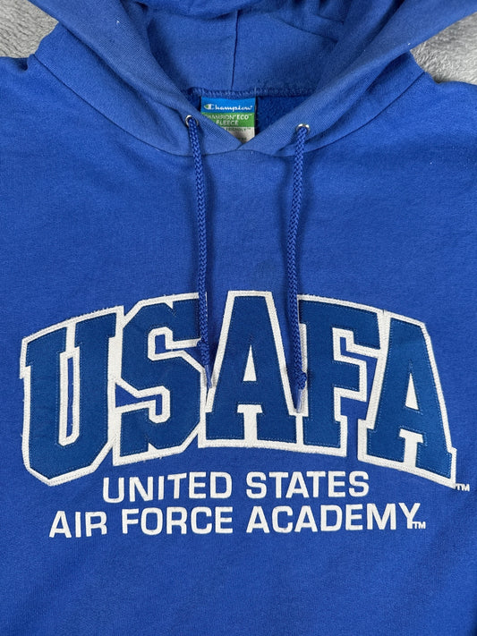 Champion United States Air Force Academy Blue Hoodie Size L