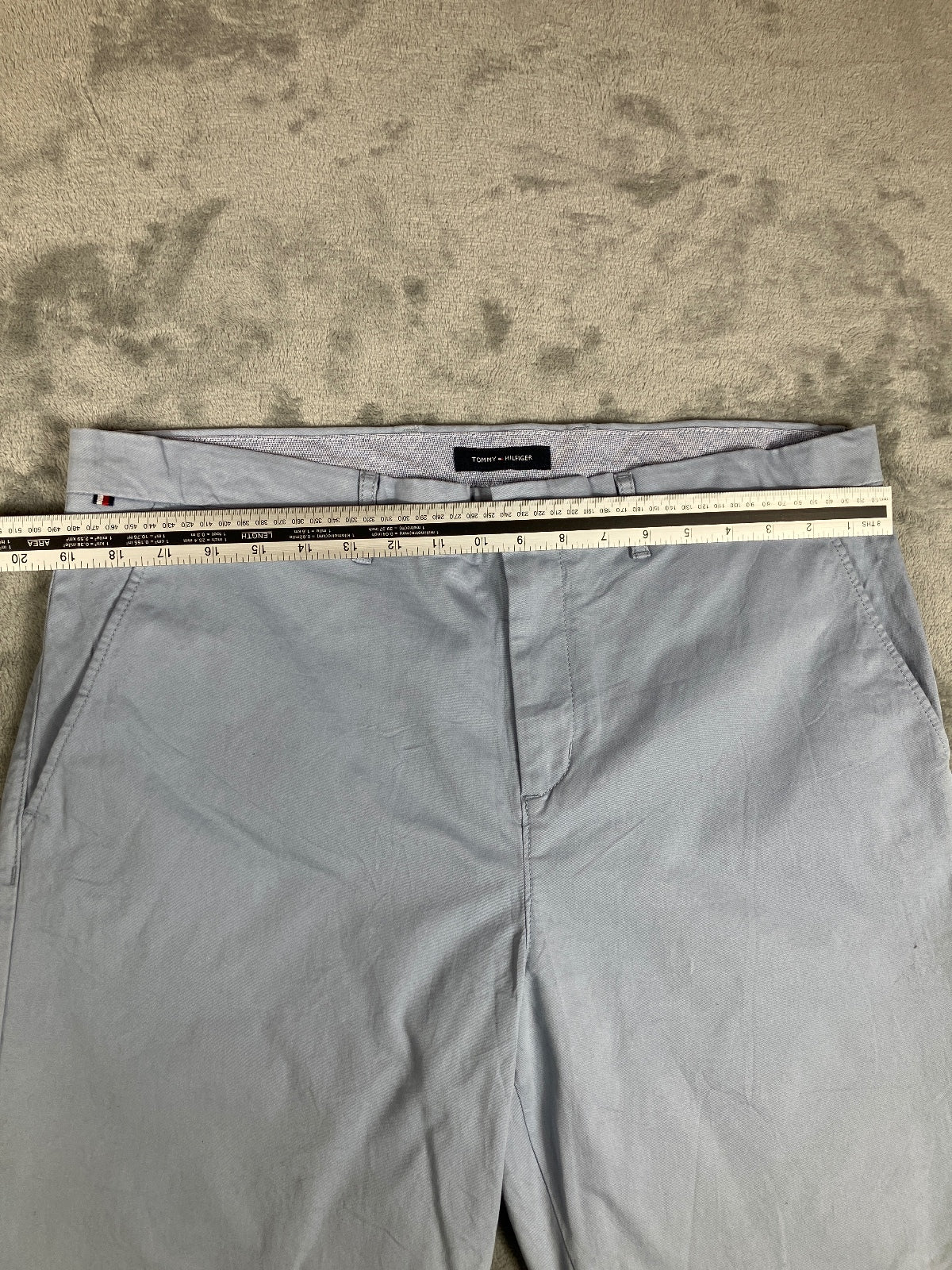 Tommy Hilfiger Light Blue Cotton Vintage Chino Shorts - W36