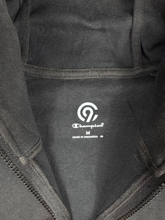 Champion Black Full-Zip Hooded Jacket Size M