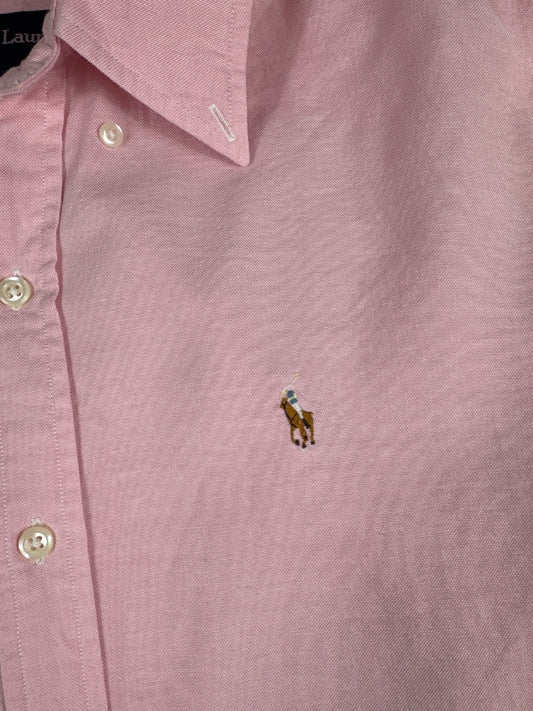 Ralph Lauren Women’s Classic Pink Button-Down Shirt Size 12