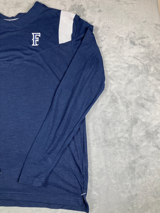 Nike Navy Blue Long Sleeve Athletic Shirt Size L