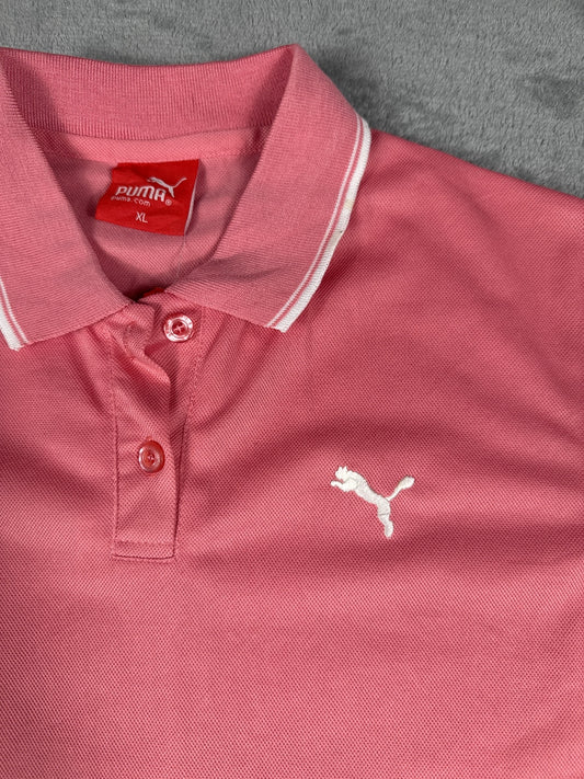 Puma Pink Polo Shirt XL Women's Short Sleeve Casual Golf Top