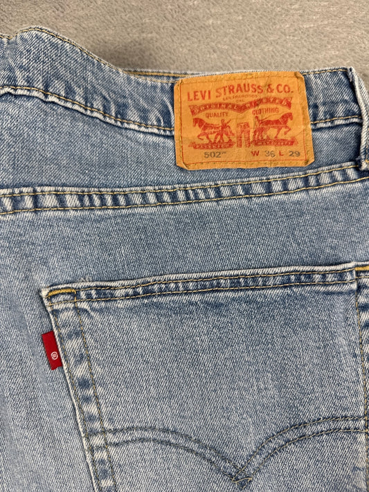 Levi's 502 Light Blue Denim Jeans W36 L29