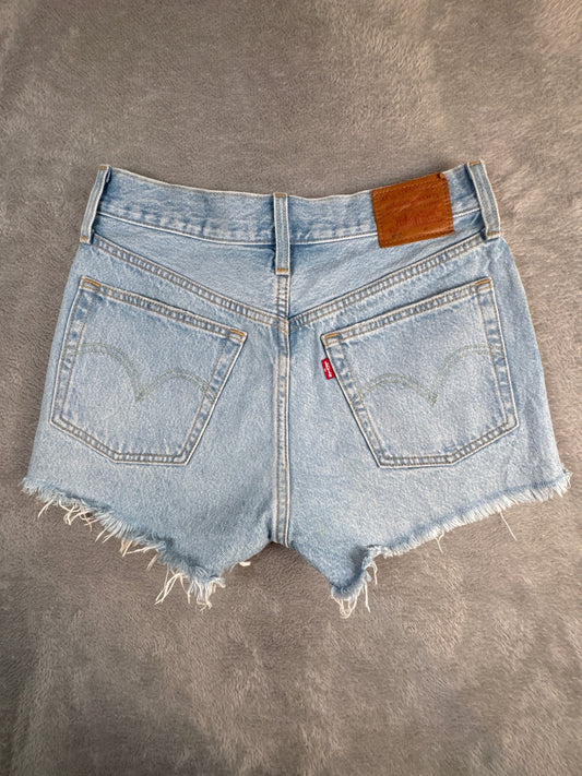 Levi's Premium Capital E 501 Light Blue Denim Shorts W26