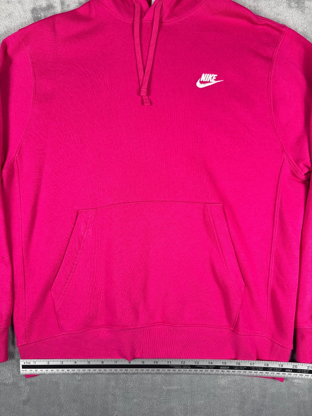 Nike Pink Pullover Hoodie with Front Pocket and Drawstring L