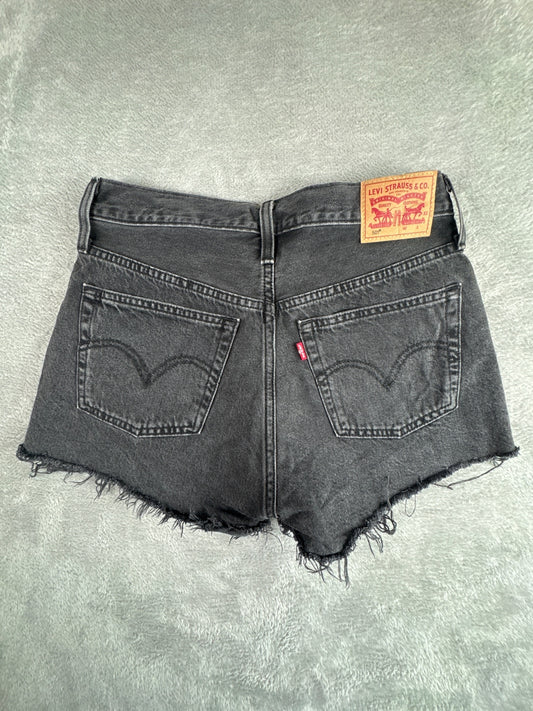 Levi's 501 Black Denim Cutoff Shorts W27