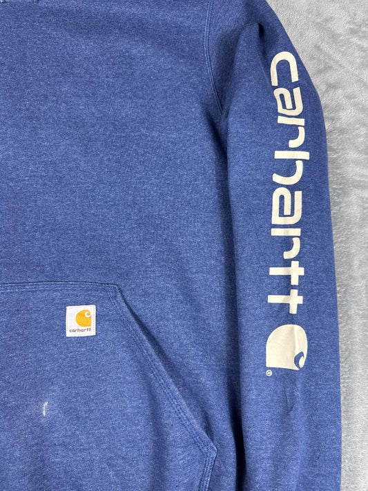 Carhartt Loose Fit Blue Hoodie Sweatshirt Size S