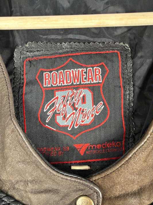 RARE Modeka Roadwear Fifty Nine Brown & Black Leather Vest
