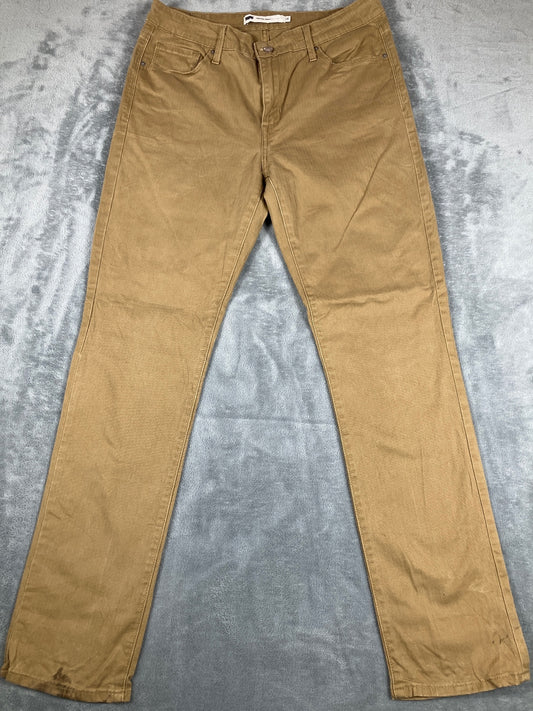 Levi's Mid Rise Vintage Skinny Jeans Tan Brown Size 12