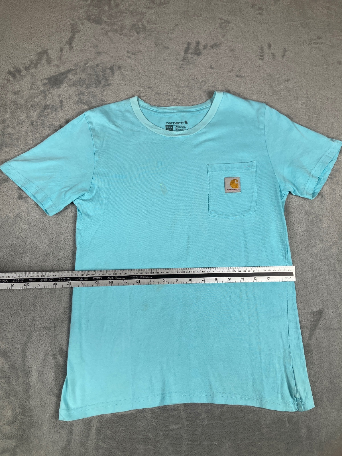 Carhartt Light Blue Pocket Vintage T-Shirt Size Medium