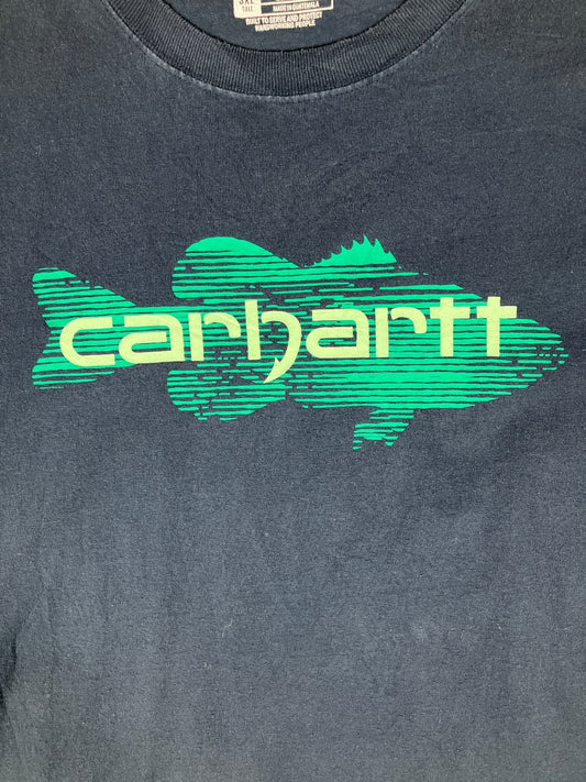 Carhartt Men's Navy Blue Loose Fit T-Shirt Size 3XL Tall