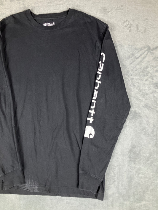Carhartt Loose Fit Black Long Sleeve T-Shirt Size Small
