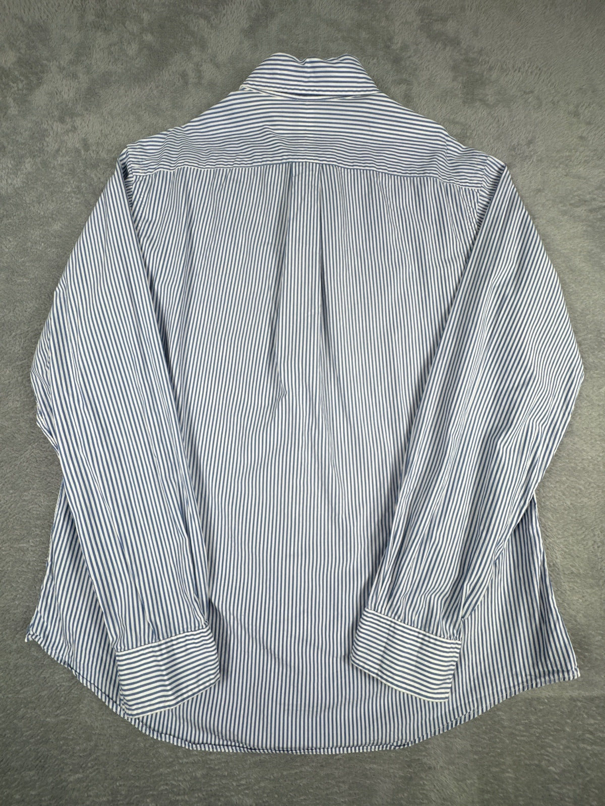 Ralph Lauren Custom Fit Blue and White Striped Shirt Size L