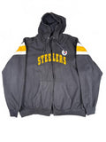 Pittsburgh Steelers Zip-Up Hoodie Sweatshirt Black Yellow