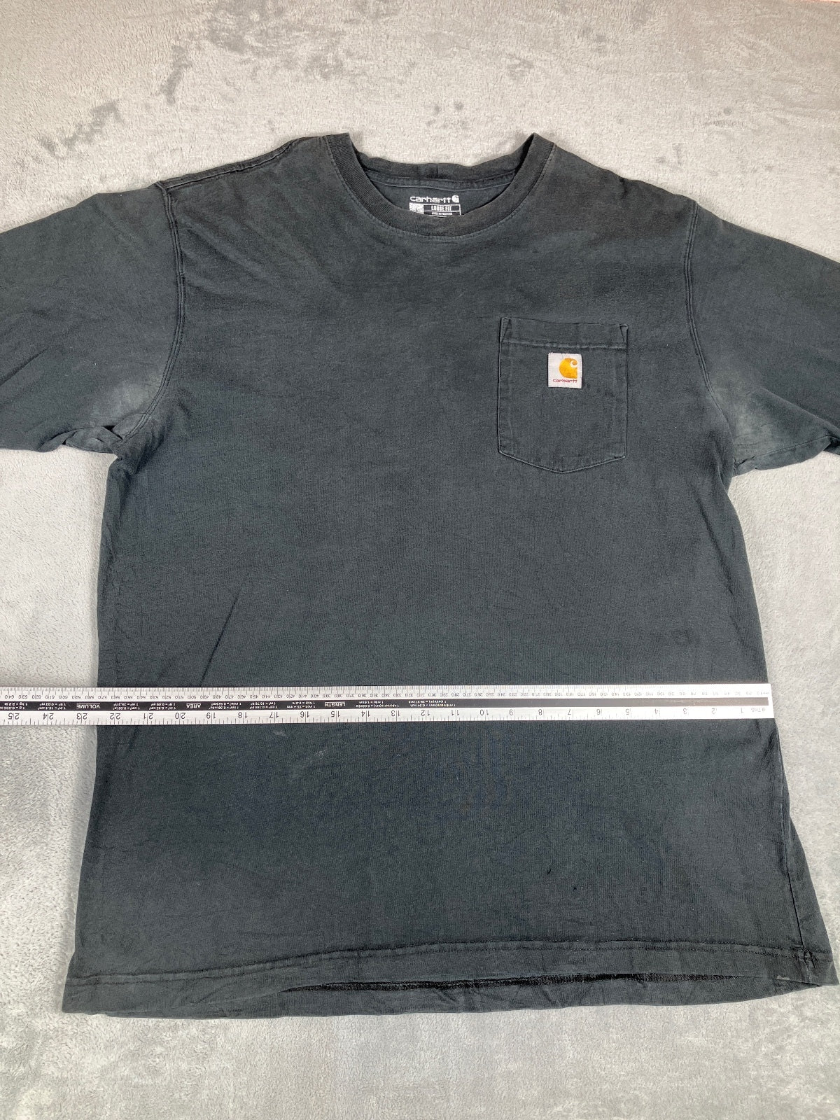 Carhartt Loose Fit Black Pocket Vintage T-Shirt Size L
