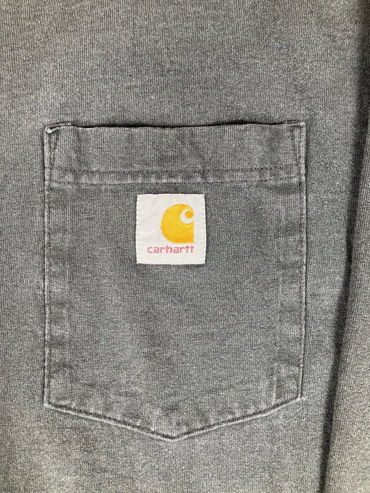 Carhartt Original Fit Long Sleeve Pocket T-Shirt in Black, L