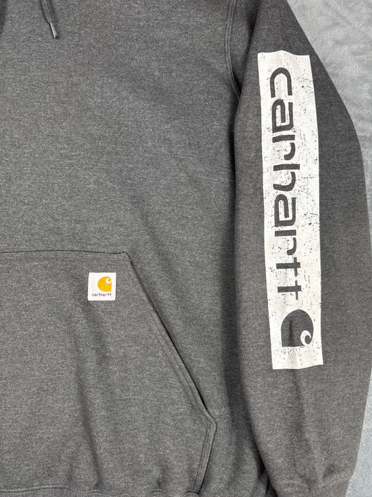 Carhartt Original Fit Grey Hoodie Sweatshirt Size L