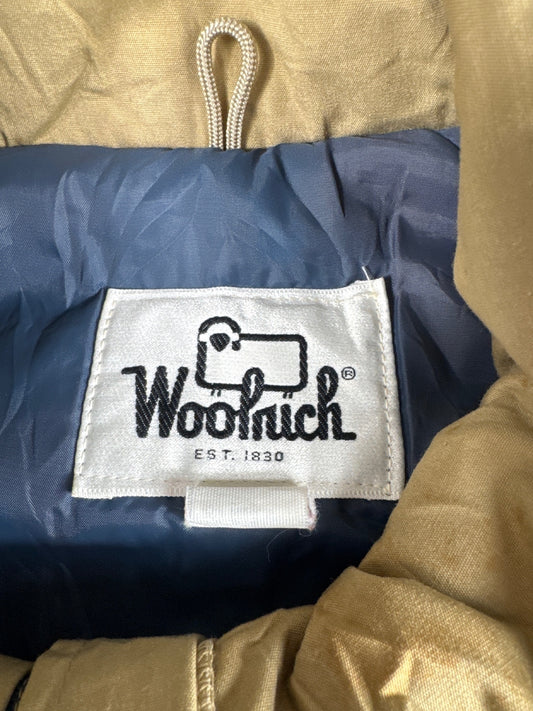 Vintage Woolrich Beige Utility Jacket Blue Quilted Lining