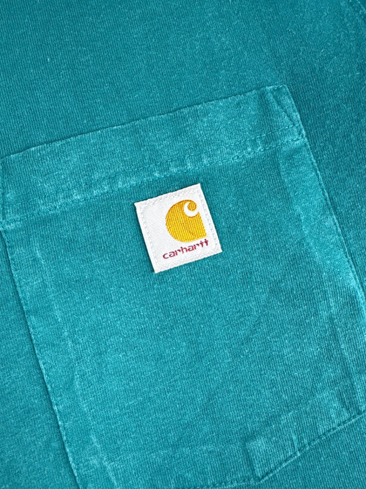 Carhartt Loose Fit Teal Cotton T-Shirt Size XXL