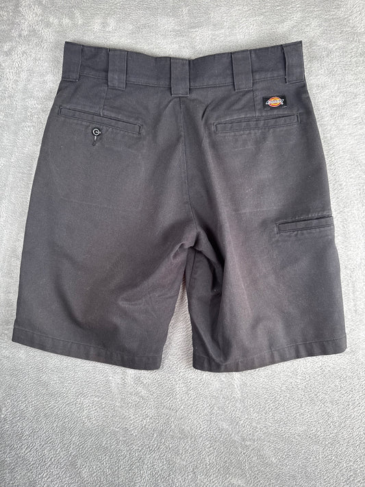 Classic Retro Dickies Relaxed Fit Black Work Shorts - W30