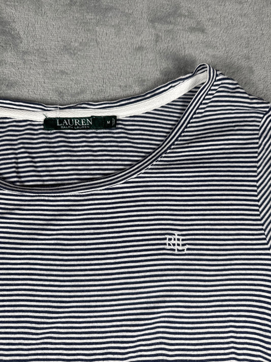 Lauren Ralph Lauren Women's Striped Short Sleeve T-Shirt, M
