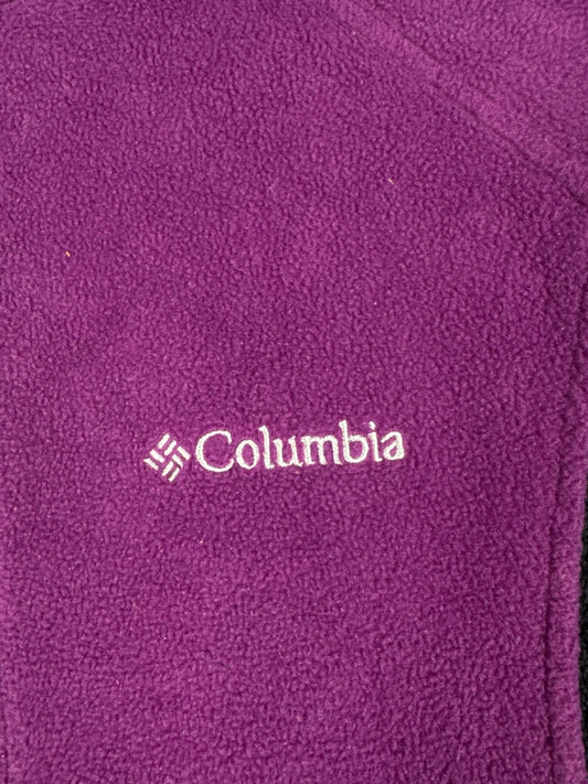 Columbia Women's Purple and Black Fleece Jacket Size XL