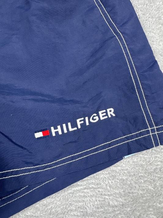 Tommy Hilfiger Navy Blue Swim Shorts with Side Stripes