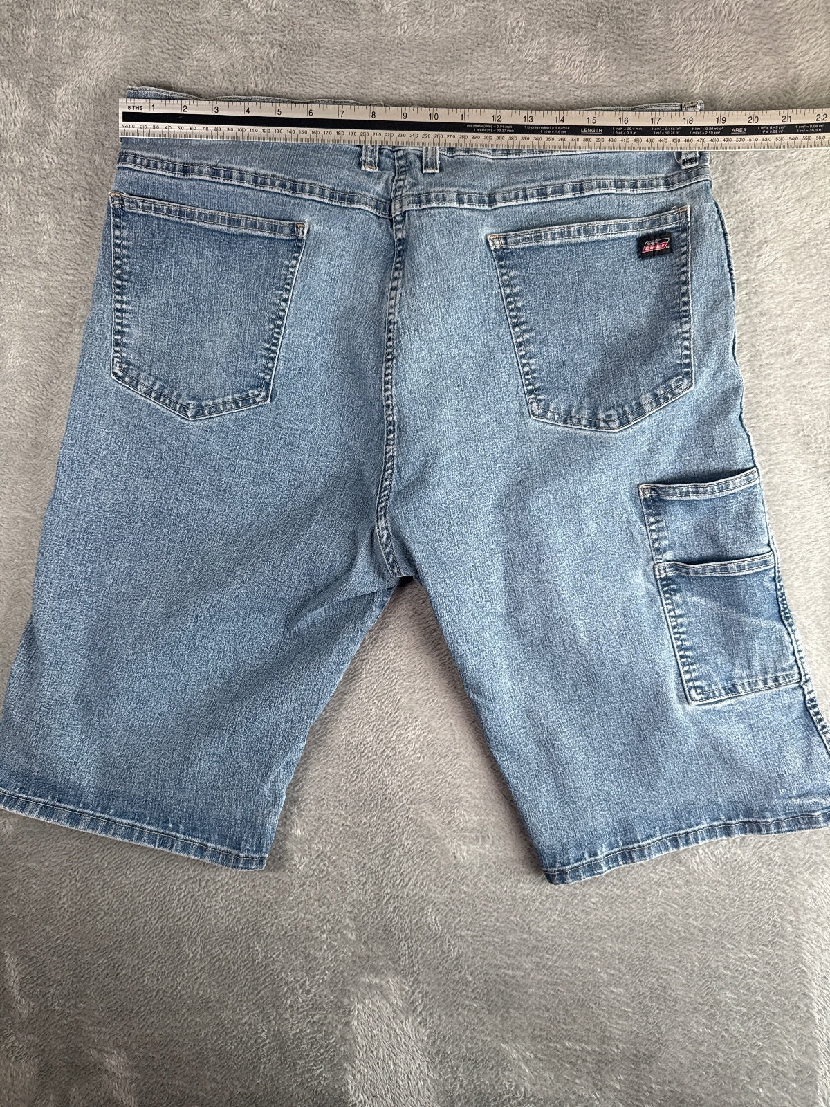 Dickies Denim Carpenter Shorts Light Blue Size 40