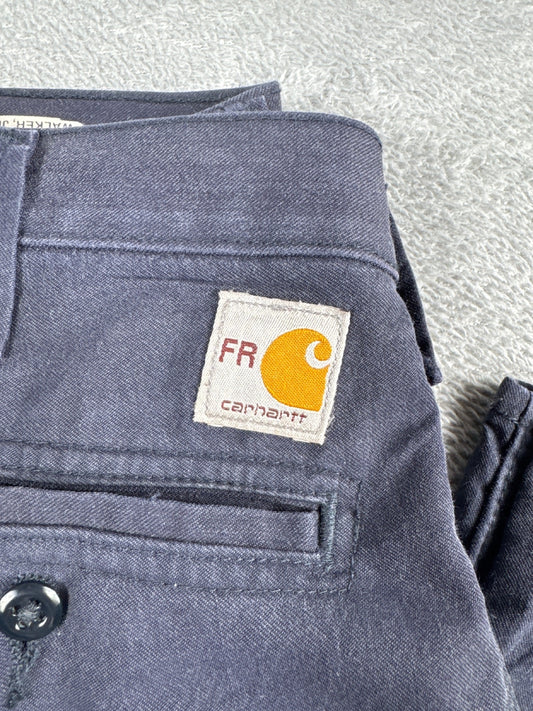 Carhartt FR Navy Cargo Work Trousers W40 L32