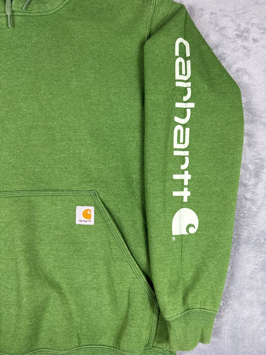 Carhartt Loose Fit Green Hoodie Sweatshirt Size S