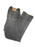 Orange Tab Levi's Black Denim Jeans with Classic Fit W33