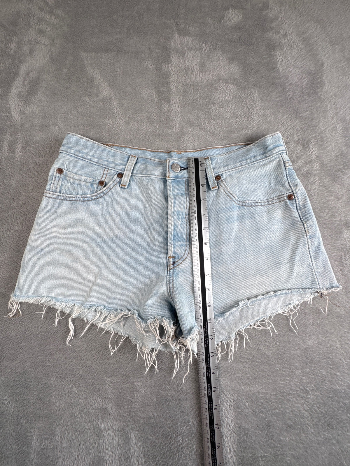 Levi's Premium Capital E 501 Light Blue Denim Shorts W29